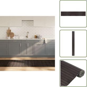 vidaXL Tappeto antiscivolo - vidaXL Tappeto Rettangolare Marrone Scuro 70x400 cm in Bamb&ugrave; - Tappeto naturale