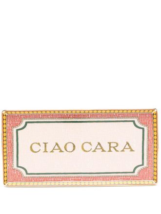 La DoubleJ Ciao Cara mosaic porcelain tray - Pink