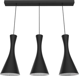 Lumicom Jaqueline L&aacute;mpara De Techo Lineal Negro Hoja