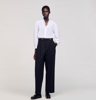 Sandro Camisa fluida de seda