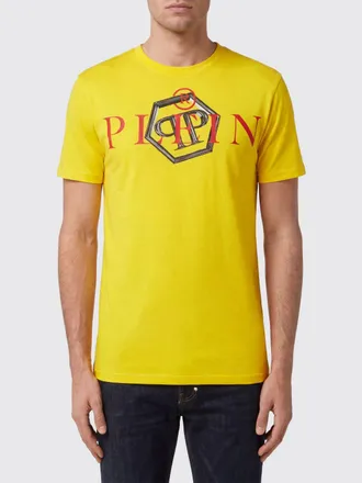 Philipp Plein T-shirt in cotone con girocollo e stampa logo a contrasto