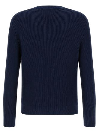 Ballantyne Argyle Jacquard Sweater - Navy