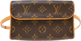 Louis Vuitton Florentine Waist Monogram Canvas Brown Canvas Handbag (Pre-Owned)