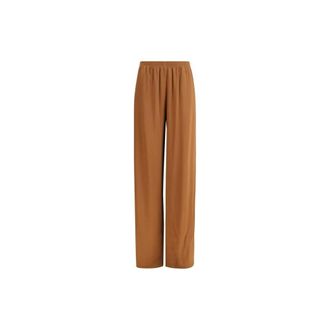 Fabiana Filippi Wide Trousers, female, Beige, Size: S Enver Satin Trousers