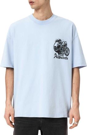 AllSaints Panhead Graphic T-Shirt in Villa Blue at Nordstrom, Size Xx-Large
