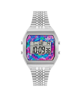 adidas Originals Adidas Originals Digitale Twee Unisex Zilveren Horloge AOST24557