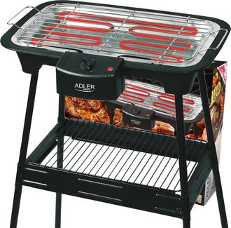 Adler Europe Dc 6602 Parrilla El&eacute;ctrica / Barbacoa Con Calefacci&oacute;n Extra&iacute;ble - 2000w