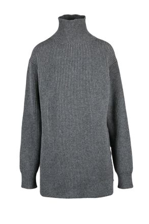 Jil Sander Long Sweater High Neck - Grey