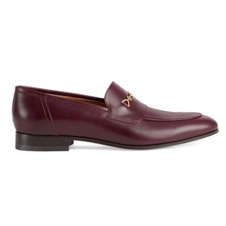 Gucci Loafers, male, Red, Size: 8 1/2 US Burgundy Horsebit Loafers