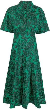 Philosophy di Lorenzo Serafini rose-print shirt dress - women - Cotton - 40 - Green