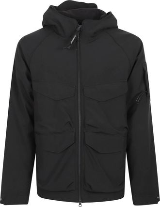 C.P. Company C.p. Company - Shell Padded Hooded Lens Jacket - Heren - Jassen - Zwart - Maat: XL Poliester