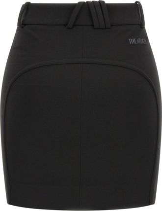 The Attico Viscose Mini Skirt - Black