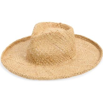 Lack of Color Breeze Straw Fedora in Natural at Nordstrom, Size Medium