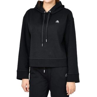 Moose Knuckles Hoodies, female, Black, Size: S Felpa