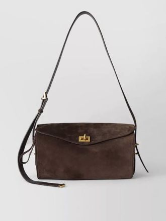 Balenciaga le 7 medium suede shoulder bag
