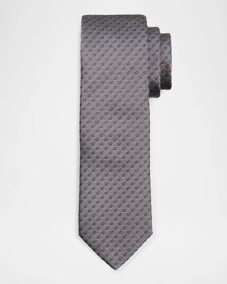 Brunello Cucinelli Men & apos;s Micro Dot Silk Tie