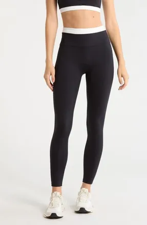 YEAR OF OURS Ribbed Layered Leggings in Black/white at Nordstrom, Size X-Large