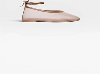 Freda Salvador Womens Daisy Mesh Flat Shoes In Stone