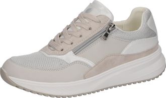 Waldl&auml;ufer Plateausneaker WALDL&Auml;UFER H-MARA, Damen, Gr. 4,5 (37,5), grau (grau, wei&szlig;), Leder, Textil, Schuhe Plateausneaker, Halbschuh, Freizeitschuh, Schn&uuml;rschu