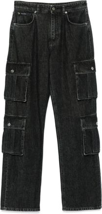 Dolce & Gabbana straight cargo jeans - women - Cotton - 38 - Black