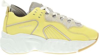 Acne Studios Yellow & Beige Manhattan Lace Up Sneakers Size 36