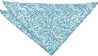 DQT Mens Willow Patterned Wedding Handkerchief Pocket Square (Turquoise)