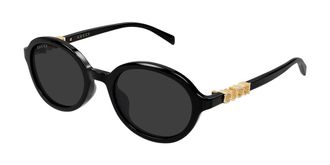 Gucci GG2033SA Asian Fit 007 Womens Sunglasses Black Size 52