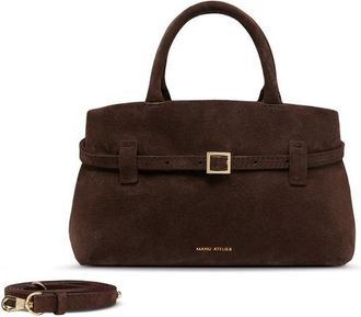 Manu Atelier Le Cambon 25 Buckle-strap Suede Handbag
