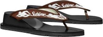 Tory Burch Sublime Wedge Flip Flop in Spiced Mocha/whitew at Nordstrom, Size 10.5