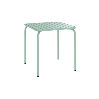 Rendez-Vous D&eacute;co Mesa de jard&iacute;n cuadrada de metal verde claro
