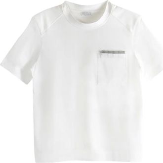 Brunello Cucinelli chest-pocket T-shirt - Wit
