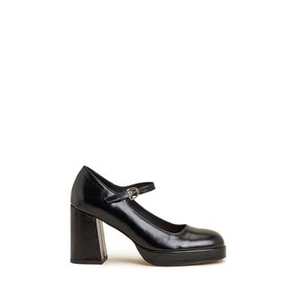 Jonak Leren ballerinas met hakken, VERITOX