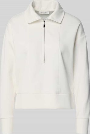 Christian Berg Sweatshirt mit Umlegekragen in Offwhite, Gr&ouml;&szlig;e XXL