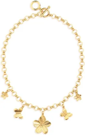 Karine Sultan Botanical Couture Necklace in Gold at Nordstrom