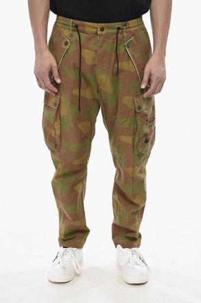 Dsquared2 Pantaloni Cargo Camouflage con Elastico in Vita Dsquared2