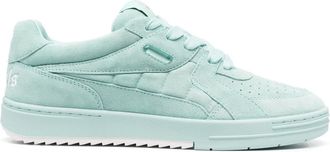 Palm Angels logo-print lace-up sneakers - men - Polyester/Calf Leather/Calf Suede/Rubber - 40.5 - Blue