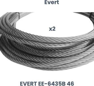 OEM Repuesto Evert: Kit De Cable De Acero Para Elevador De Cuatro Postes Evert Ee-6435b De 46 Pulgadas
