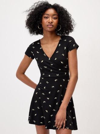 Twik Womens Patterned crossover minidress