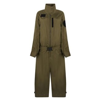 Diesel Jumpsuits, female, Green, Size: M Technical Fabric Jumpsuit