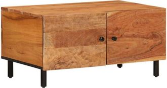 vidaXL Vidaxl - Mesa de centro madera maciza de acacia 80x50x40 cm