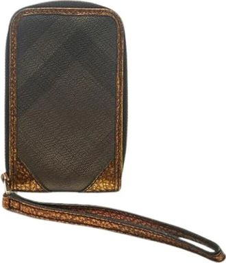 Burberry Pre-owned Clutches, female, Multicolor, Size: ONE SIZE Pre-owned Vintage Coated Canvas Clutch