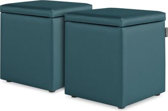 Happers Happers - Puff Cubo Arc&oacute;n Polipiel Glaciar Pack 2 Unidades Glaciar