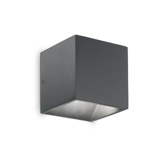 Netlighting Rubik Integrated LED Outdoor Up Down Wall Downlight Lamp 1 Light Anthracite 3000K IP44 in Black