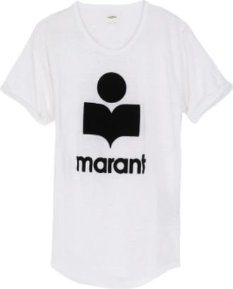 Isabel Marant Linnen T-shirt met korte mouwen - Dames - T-shirts - Wit - XS - Linnen - Tops
