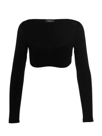 Dsquared2 Womens Ribbed Cropped Sweater