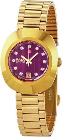 Rado The Original Automatic Diamond Purple Dial Ladies Watch R12416573