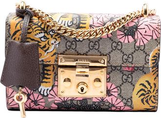 Gucci Pre-owned Gucci Small GG Supreme Bengal Padlock Crossbody Ladies W5V9FOWYDE261NE6