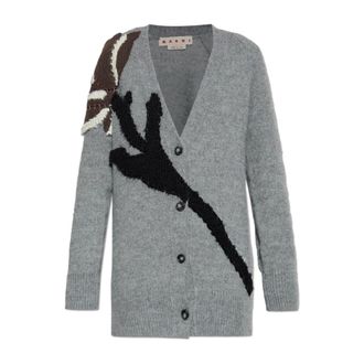 Marni Cardigans, female, Gray, Size: S Loose-fit Cardigan