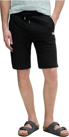 Karl Lagerfeld Katoenen Sweatshorts - Heren - Korte Broeken - Zwart - 2XL - Katoen - Korte Broeken