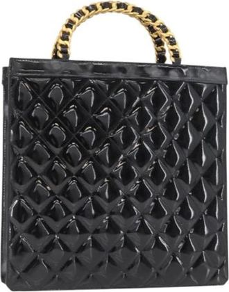 Chanel Pre-owned Vintage Leren Handtas - Dames - Vintage Handtas - Zwart - ONE Size - Leer - Vintage